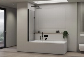 Parawan nawannowy NT209Bezpieczne szkło ESG 6 mm z powłoką Nano - 120 x 140 cm - Dwuczęściowy składany - Kolor profilu do wyboru