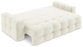 Beżowa rozkładana sofa z materiału bouclé 255 cm Milu – Makamii