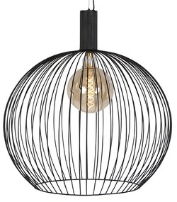 Designerska lampa wisząca okrągła czarna 70 cm - Dos