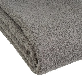 Szary koc z materiału sherpa 130x160 cm Sherpa Bouclé – Casa Selección