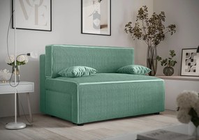 Miętowa tapicerowana sofa rozkładana M1-P69