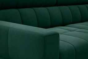 Narożnik Nardo L z funkcją spania lewostronny - zielony welur Bluvel 78