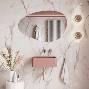 Lustro o nieregularnym kształcie oszlifowane bez podświetlenia MISTRAL | Różne rozmiary | Różne kolory szkła : Kolor tafli szkła - Brązowy, Rozmiar - 120 x 60 cm