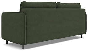 Zielona rozkładana/ze schowkiem sofa 226 cm Luana – Makamii
