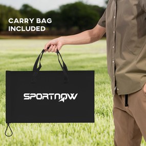 SPORTNOW Zestaw Roundnet z siatką 3 piłki torba pompka Zestaw do Spikeballa Ø92 x 20 cm Żółty