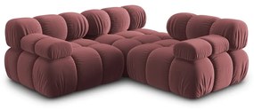 Różowa aksamitna sofa 282 cm Bellis – Micadoni Home