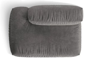 Szary aksamitny moduł sofy (lewostronny) Martina – Micadoni