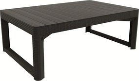 Stół Keter Lyon z rattanu 116 x 72 x 40–66 cm,kolor grafitowy