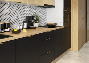 Szafka kuchenna stojąca 40 DENIS D40 SŁ/2133 P/L 2FR czarna mat STOLKAR