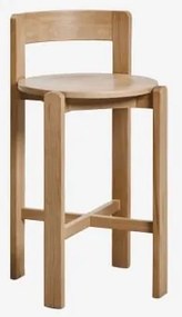 Wysoki Stołek Z Drewna Dębowego Noreli ↑65 Cm & Roble - Sklum