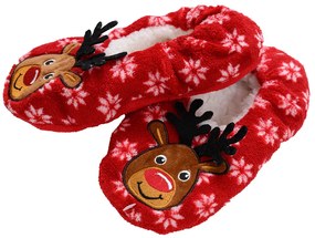 Kapcie dziecięce CHRISTMAS KIDS, w kolorze czerwonym - różne rozmiary Wielkość: 27 - 30