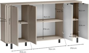 Komoda MODERNO 176,5 cm do Salonu Sypialni Biały