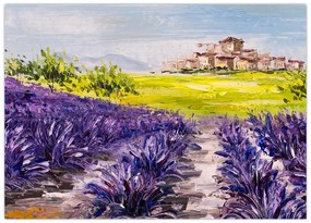 Obraz - Prowansja, Francja, malarstwo olejne (70x50 cm)