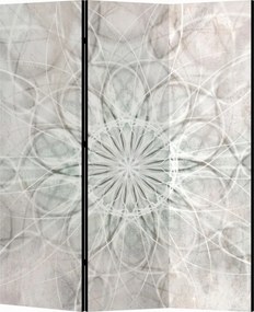 Parawan pokojowy 3-częściowy 135x172 Dwustronny dekoracyjny minimalistyczny zen Szary Szara Geometryczna Rozeta