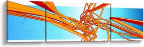 Obraz - Splecione linie, abstrakcja (170x50 cm)
