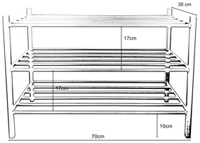 Szafka  na buty DUO Regał Półka stelaż czarny