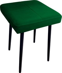Taboret MAX tkanina Welur stelaż metalowy STOŁEK LOFT : Kolor nogi - Czarna stożek, Kolor tkaniny - VELVET - MG25, Typ tkaniny - Velvet