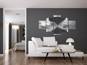 Obraz - Góry na Islandii, geometryczny kolaż (125x70 cm)