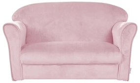 Jasnoróżowa aksamitna sofa dla dzieci 78 cm Lil Sofa – Roba