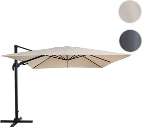 Obrotowy parasol wspornikowy MCW-A96 III,  kremowy bez stojaka, obrotowy