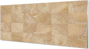 Szklany Panel Układ Drewnianych Kostek