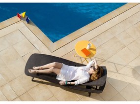 Brązowy plastikowy leżak ogrodowy Pacific – Keter