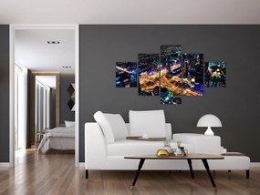 Obraz miasta nocą (125x70 cm)