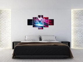 Obraz świetlistego serca (125x70 cm)