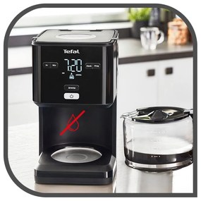 Czarny przelewowy ekspres do kawy Smart'n'light CM600810 – Tefal