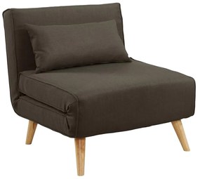 Fotel rozkładany POSIO z tkaniny - Taupe