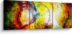 Obraz - Kosmiczny motyl (z zegarem) (90x30 cm)