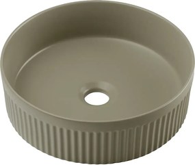 Oliwkowa okrągła umywalka na blat N7-T02