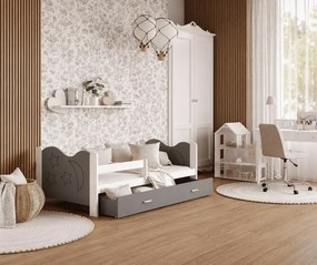 Łóżko dziecięce Lyon 80x160 80x190 z szufladą barierką stelażem Flex gwiazdki księżyc