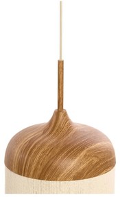 Lampa wisząca w naturalnym kolorze z tekstylnym kloszem ø 22 cm Dania – Light &amp; Living