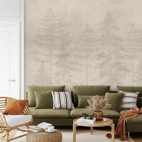 Fototapeta - Beżowy las w betonie (196x136 cm)