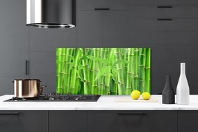 Szkło do Kuchni na Ścianę Kwiaty I Pędy Bambusa