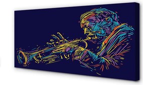 Fotoobraz na płótnie Muzyk I Blask Trąbki