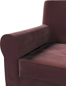 Pokrowiec na fotel Ektorp Jennylund kolor czerwony tkanina połyskliwa, welwetowa