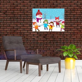 Obraz - Zimowe dziecięce zabawy (70x50 cm)