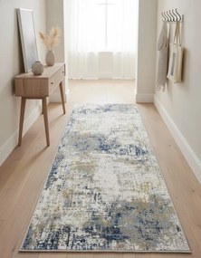 Szaro-granatowy chodnik w melanżowy wzór W8-P42