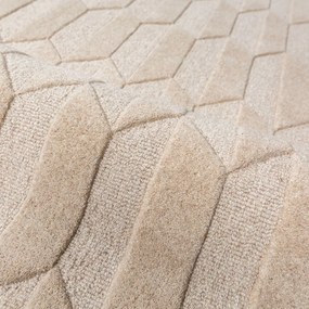 Bordowy/w naturalnym kolorze wełniany dywan tkany ręcznie 200x290 cm Apex Border Wool – Flair Rugs