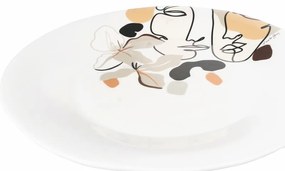 Ceramiczny talerz do serwowania VDE Tivoli 1996 Face to Grey, ø 35 cm