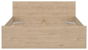 Łóżko dwuosobowe w dekorze dębu bez stelaża 180x200 cm w naturalnym kolorze Naia – Tvilum