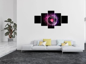 Obraz - Płyta winylowa w kolorze różowo-fioletowym (125x70 cm)