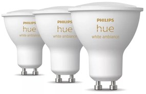 Inteligentne żarówki zestaw 3 szt. LED z gwintem GU10, 4 W White ambiance – Philips Hue