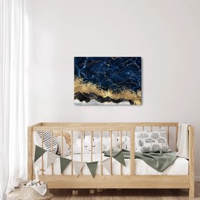 Obraz - Ciemnoniebieski marmur (70x50 cm)