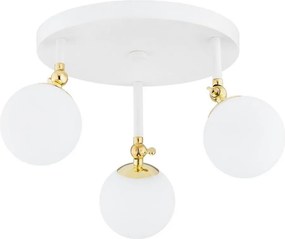 Argon 1434 - Przysufitowy żyrandol łazienkowy LATINA 3xE14/7W/230V IP44 biały/złoty
