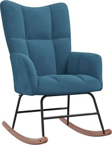 Niebieski nowoczesny fotel bujany R2-N71