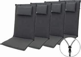 Doppler ELEGANT 2430 wysoki - 4 szt. zestaw 4 szt. poduszek na krzesło z wysokim oparciem