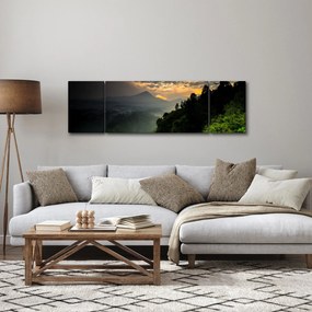 Obraz - zielony górski krajobraz (170x50 cm)